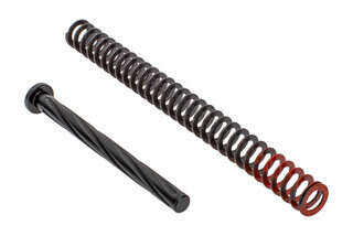 Primary Machine fluted stainless steel guide rod with 15lb recoil spring for CZ P07 with black DLC finish.